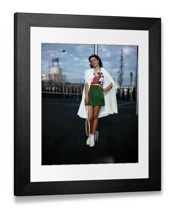 Framed Print : Jane Russell Posing with Racket Framed Print : Jane Russell Posing with Racket