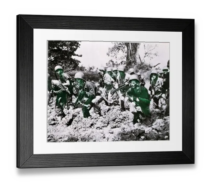 Framed Print : Infantry Advancing; Wwii Framed Print : Infantry Advancing; Wwii
