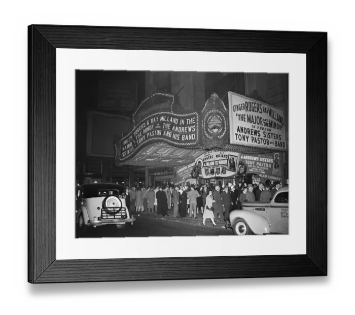 Framed Print : Movie Marquee For The Major and the Minor Framed Print : Movie Marquee For The Major and the Minor