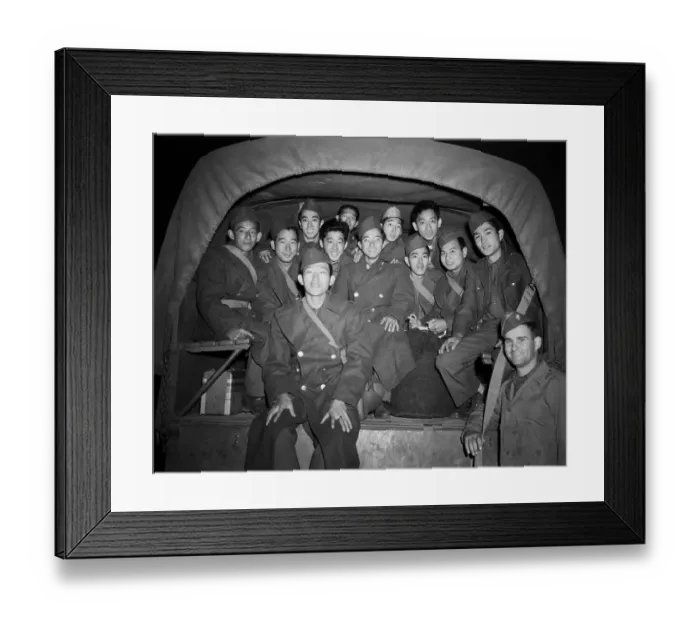 Framed Print : Japanese Troops Arrive at Training Center