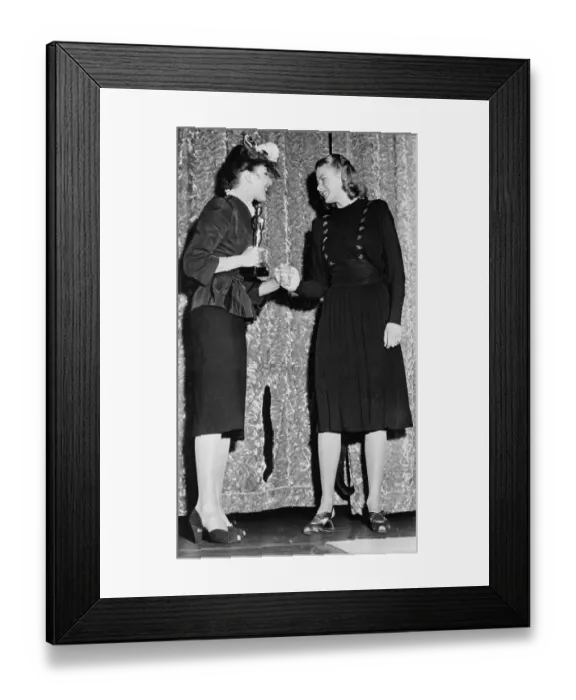 Framed Print : Ingrid Bergman And Jennifer Jones Framed Print : Ingrid Bergman And Jennifer Jones