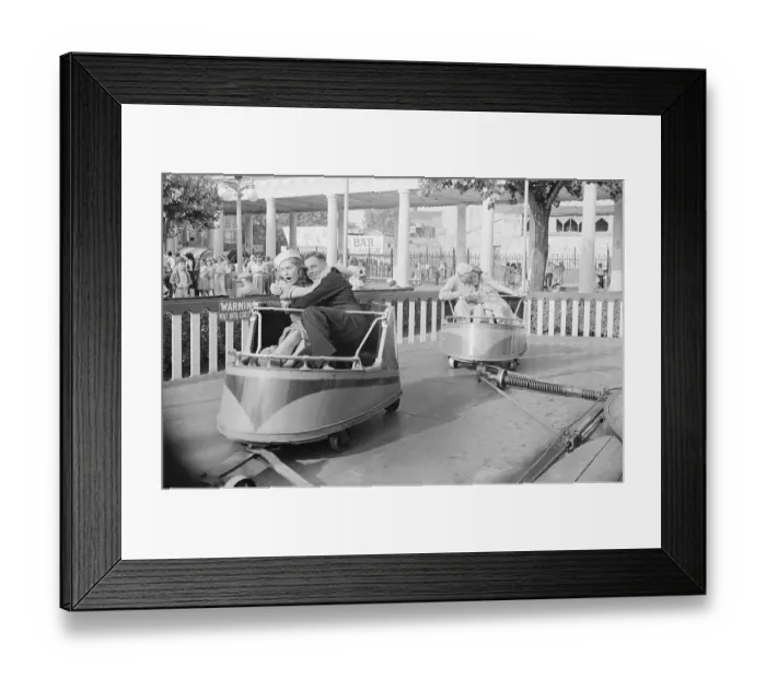 Framed Print : Couples Enjoying Ride On The Whip Framed Print : Couples Enjoying Ride On The Whip
