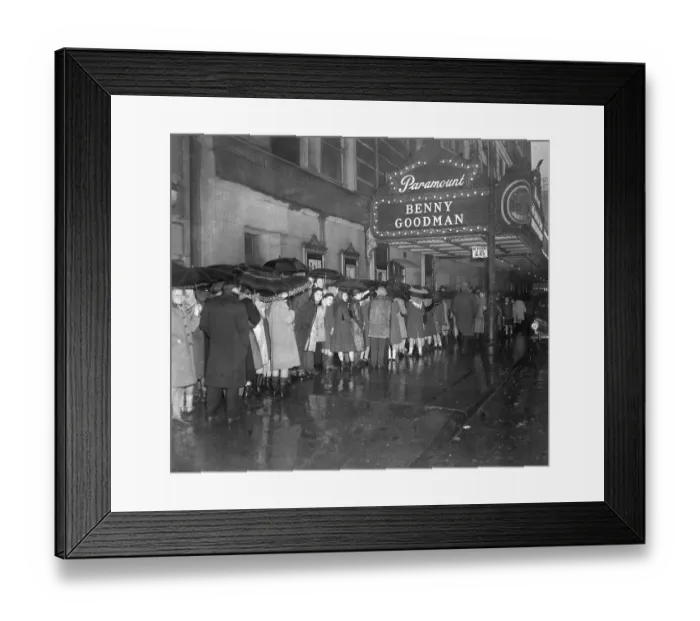 Framed Print : Crowds On Line At Theater Framed Print : Crowds On Line At Theater