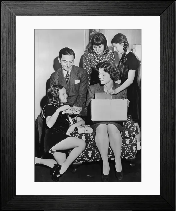 Framed Print : Irving Berlin Celebrating Christmas with His Family Framed Print : Irving Berlin Celebrating Christmas with His Family