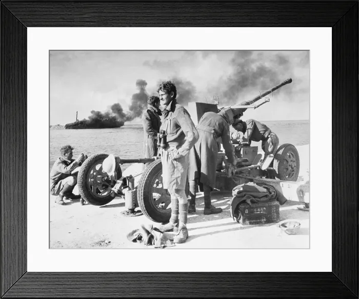 Framed Print : Brit Troops Set Up Large Gun Framed Print : Brit Troops Set Up Large Gun