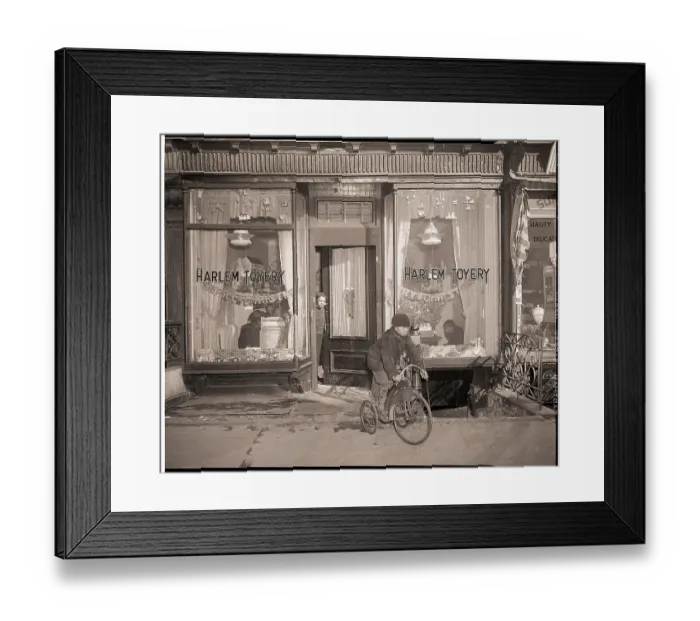 Framed Print : Boy Borrowing Tricycle from Toy Library