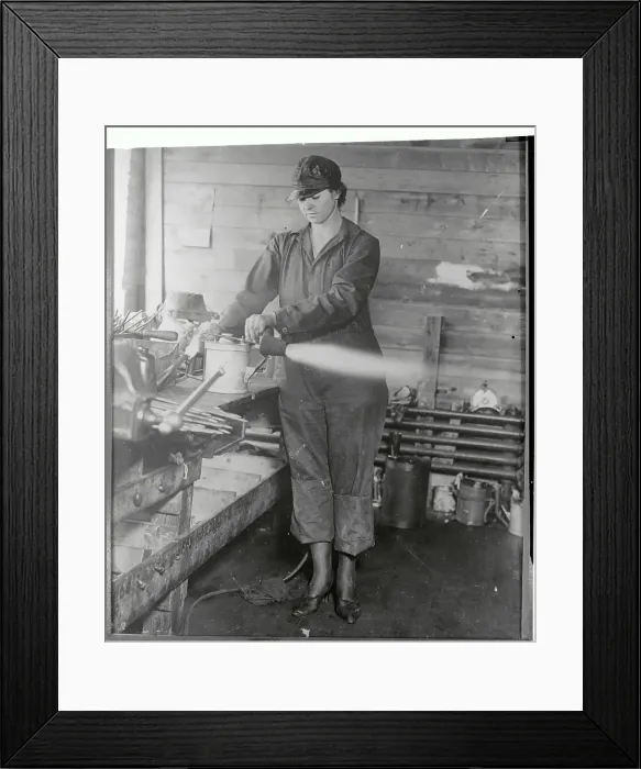 Framed Print : Woman Worker and Blow Torch Framed Print : Woman Worker and Blow Torch