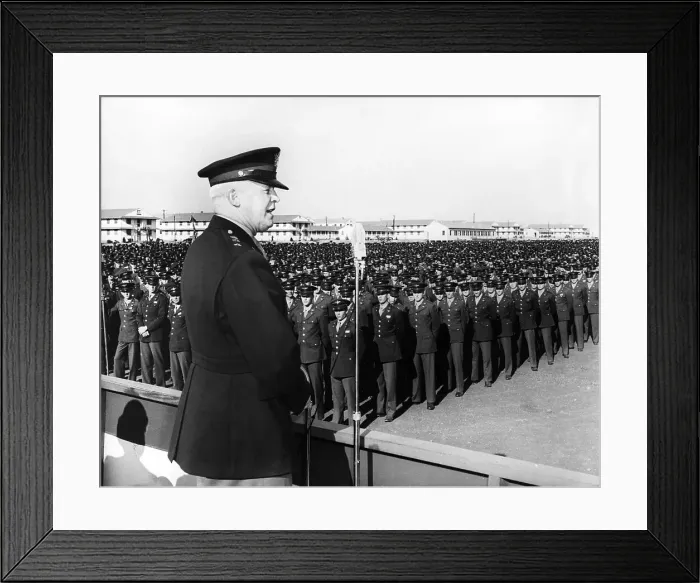 Framed Print : Henry Arnold Addresses Cadets