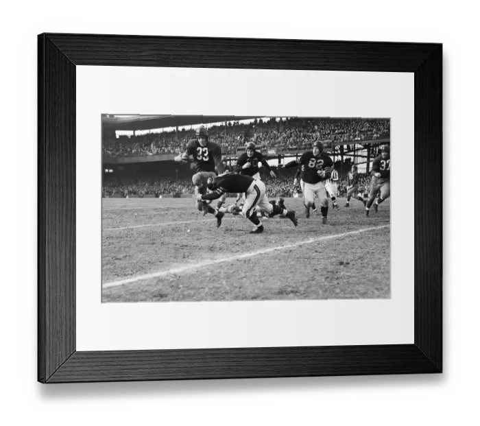 Framed Print : Football Player Sammy Baugh Getting Tackled Framed Print : Football Player Sammy Baugh Getting Tackled