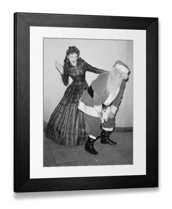 Framed Print : Ida Lupino Giving Santa Birthday Spanking Framed Print : Ida Lupino Giving Santa Birthday Spanking