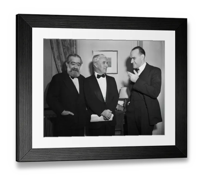 Framed Print : Charles Chaplin Attending Dinner in His Honor