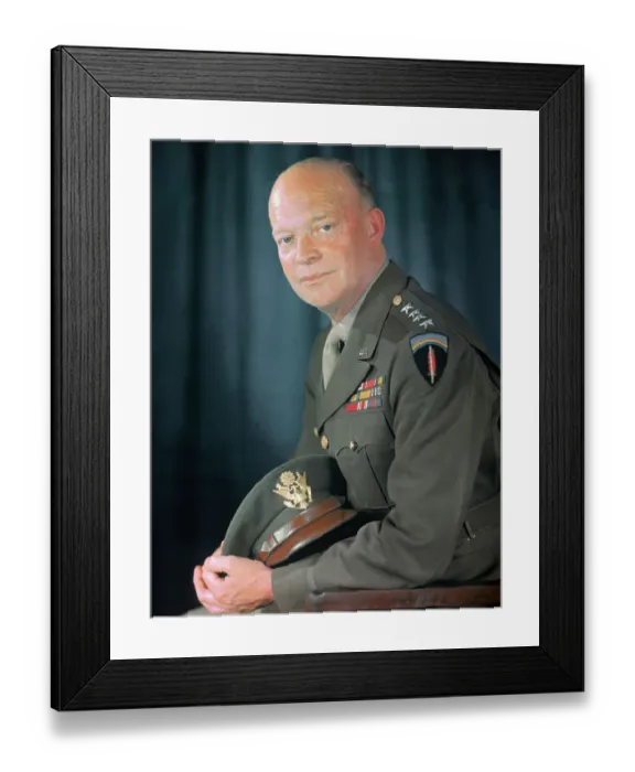 Framed Print : General Dwight Eisenhower in Uniform Framed Print : General Dwight Eisenhower in Uniform
