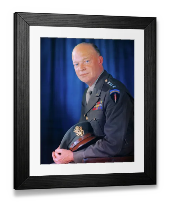 Framed Print : General Dwight Eisenhower in Uniform Framed Print : General Dwight Eisenhower in Uniform
