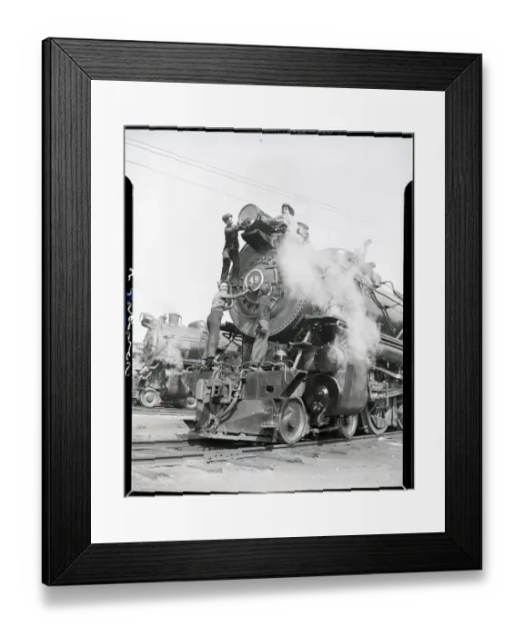 Framed Print : Women Working On Train