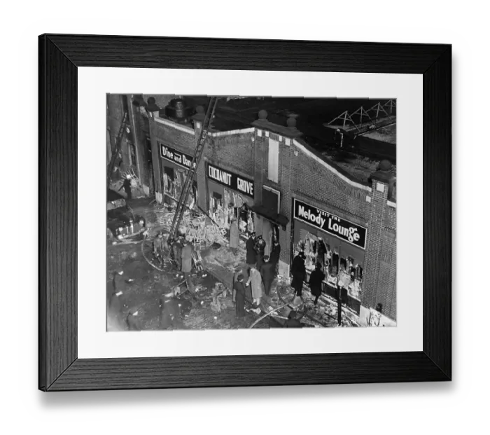 Framed Print : Aftermath of Cocoanut Grove Fire Framed Print : Aftermath of Cocoanut Grove Fire