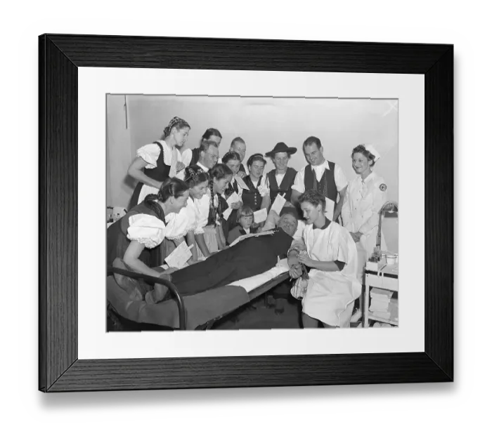 Framed Print : Von Trapps Watches as George Has Blood Taken Framed Print : Von Trapps Watches as George Has Blood Taken