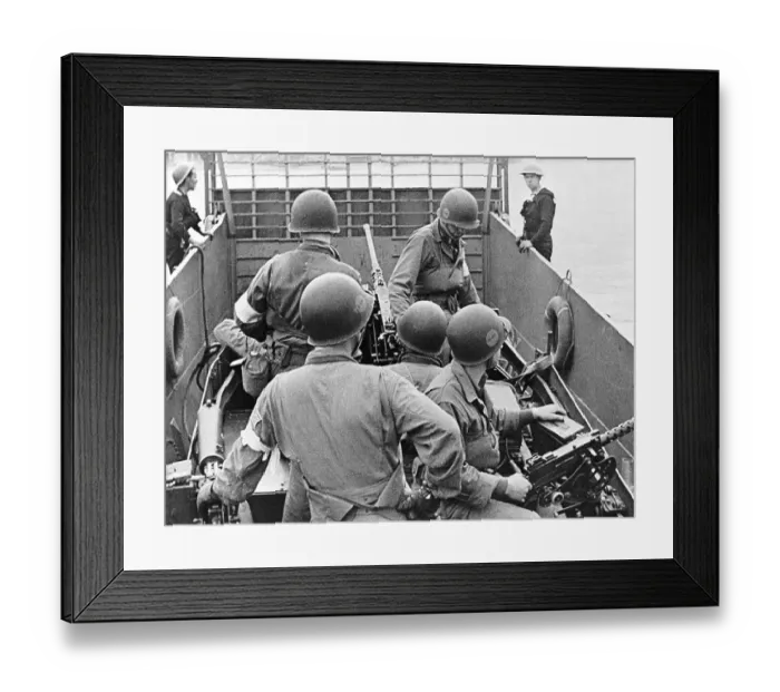Framed Print : American Soldiers Landing in North Africa Framed Print : American Soldiers Landing in North Africa