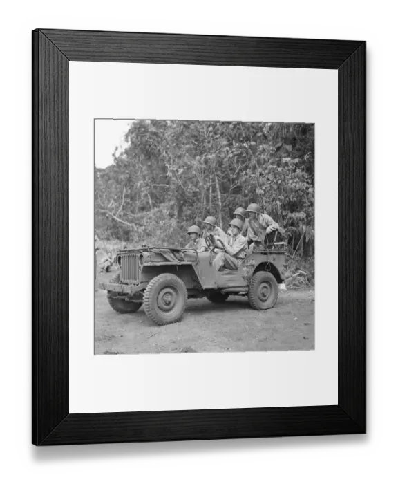 Framed Print : Soldiers In Jeep Framed Print : Soldiers In Jeep
