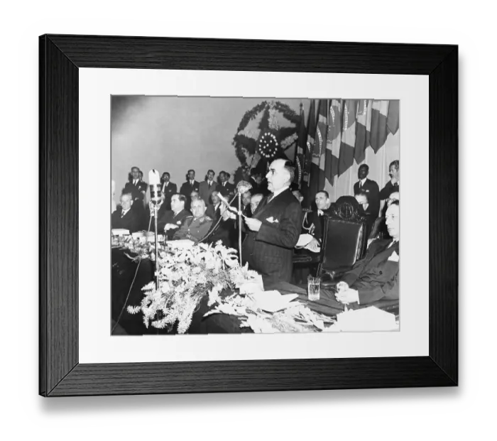 Framed Print : President Vargas Speaks at Celebration Framed Print : President Vargas Speaks at Celebration