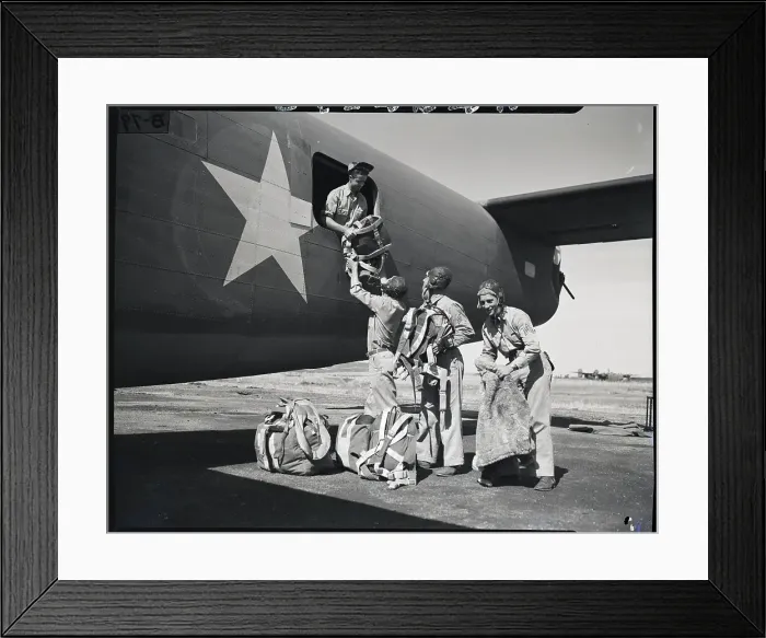 Framed Print : Rear Gunners Load Flying Equipment Framed Print : Rear Gunners Load Flying Equipment