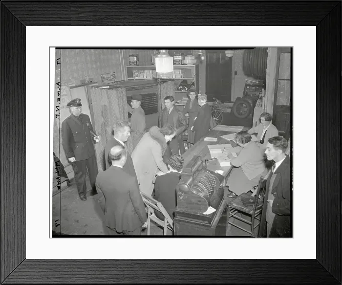 Framed Print : Poll Takers at Voting Station Framed Print : Poll Takers at Voting Station