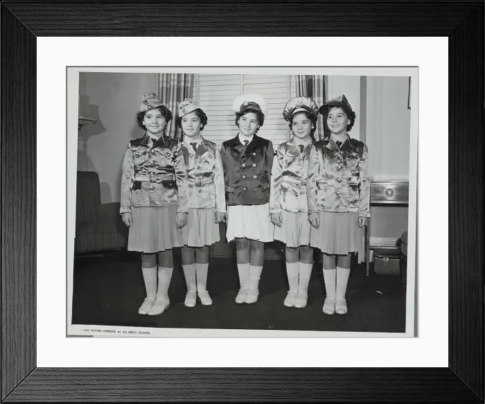 Framed Print : The Quintuplets Dressed in Armed Forces Uniforms Framed Print : The Quintuplets Dressed in Armed Forces Uniforms