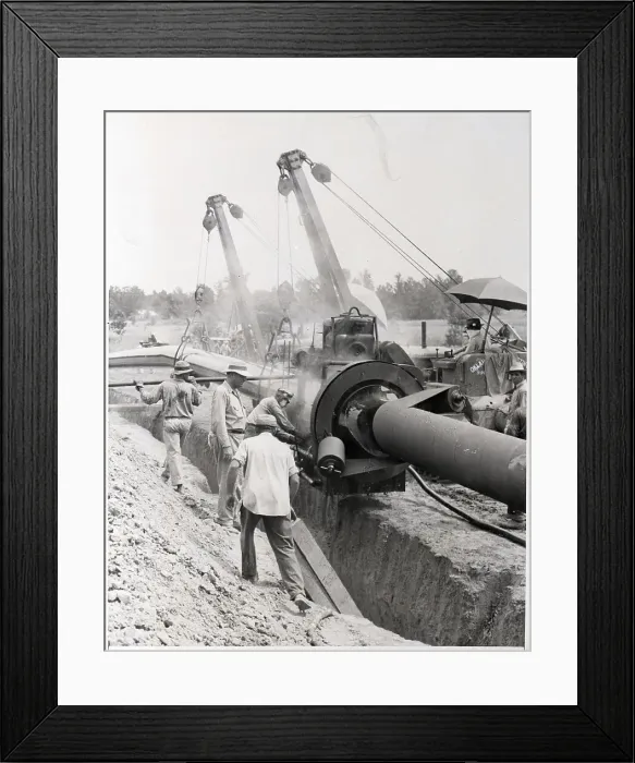Framed Print : Machine Wrapping Pipeline W / Asbestos Framed Print : Machine Wrapping Pipeline W / Asbestos