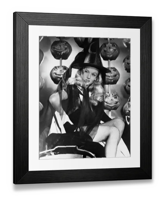 Framed Print : Veronica Lake Posing as Witch Framed Print : Veronica Lake Posing as Witch