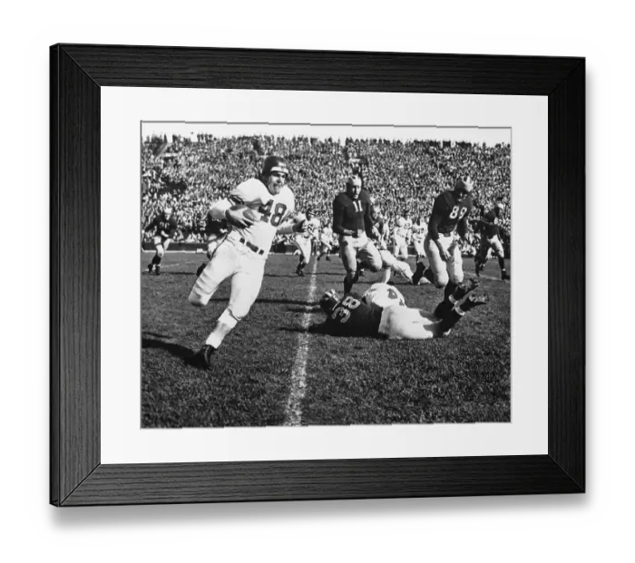 Framed Print : Otto Graham Running for First Down Framed Print : Otto Graham Running for First Down