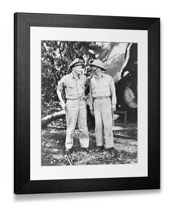 Framed Print : Generals Conversing at Base