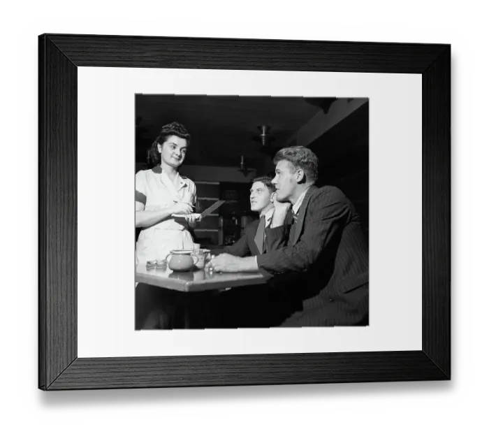 Framed Print : Waitress Taking Customers Order Framed Print : Waitress Taking Customers Order