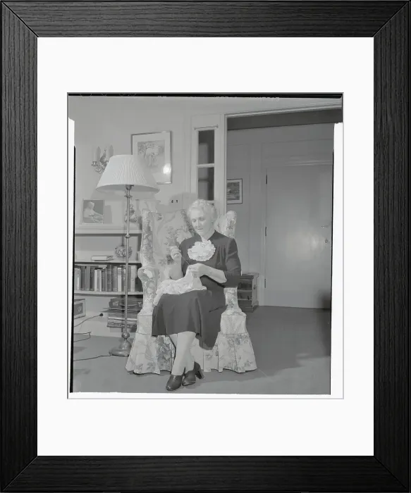 Framed Print : Woman Knitting Framed Print : Woman Knitting