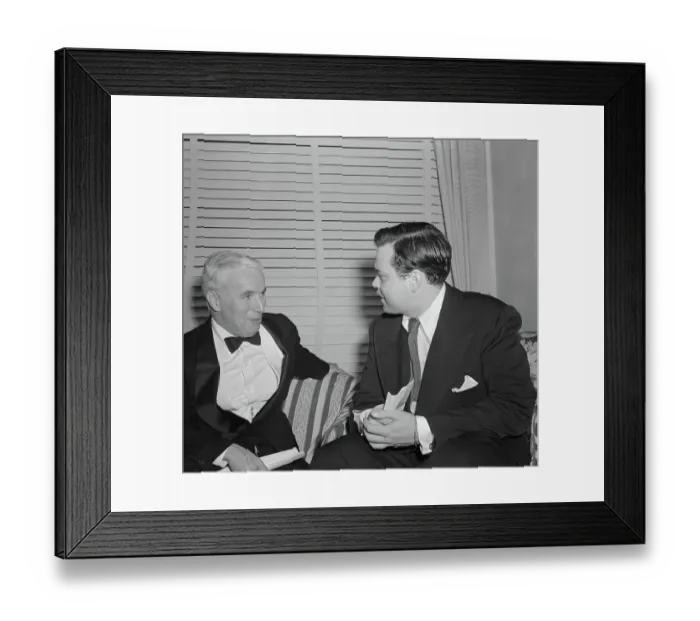 Framed Print : Orson Welles with Charlie Chaplin Framed Print : Orson Welles with Charlie Chaplin