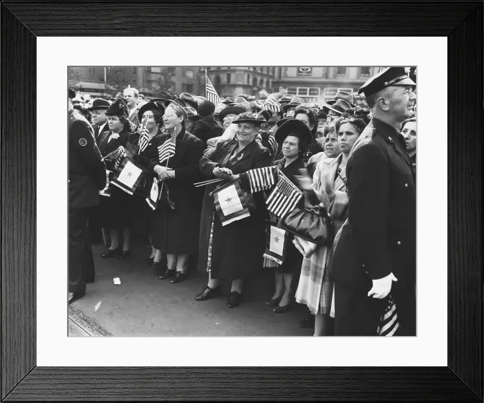 Framed Print : Columbus Day Celebration During WWII Framed Print : Columbus Day Celebration During WWII