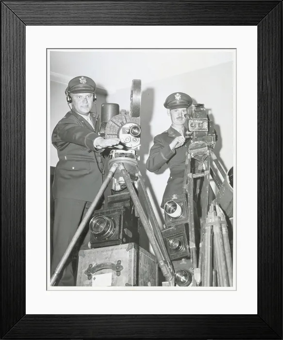 Framed Print : Military Photographers and Equipment Framed Print : Military Photographers and Equipment