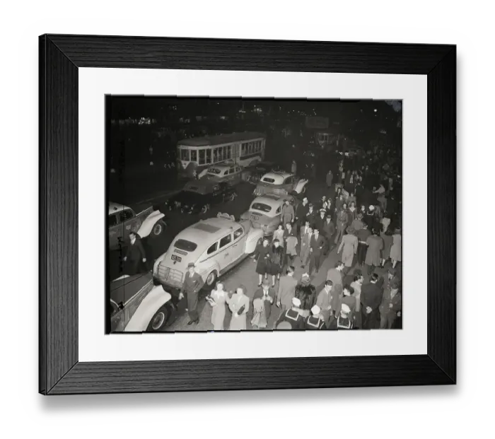 Framed Print : Times Square At Night During Dimout Framed Print : Times Square At Night During Dimout
