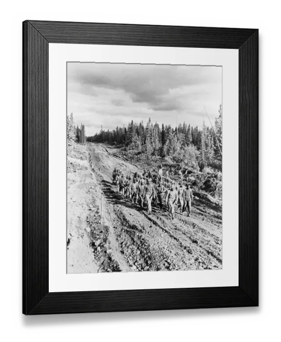 Framed Print : African American Road Workers in Alaska Framed Print : African American Road Workers in Alaska