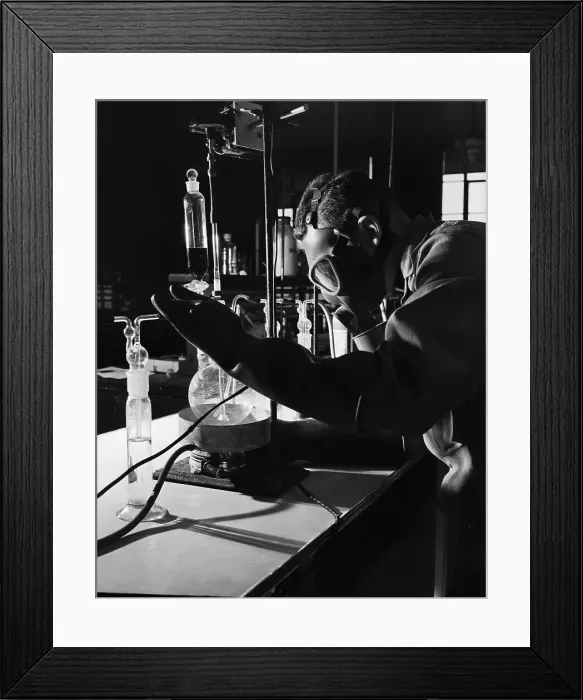 Framed Print : Man Cooking Mustard Gas Framed Print : Man Cooking Mustard Gas
