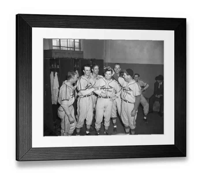 Framed Print : Stan Musial, Etc In Locker Room;Hair Pull Framed Print : Stan Musial, Etc In Locker Room;Hair Pull