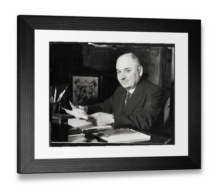 Framed Print : Ivan Maisky Reading at Desk Framed Print : Ivan Maisky Reading at Desk