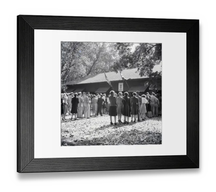 Framed Print : People On Line For Lunch Framed Print : People On Line For Lunch