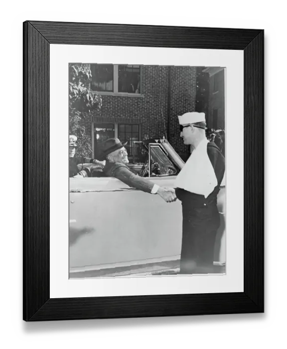 Framed Print : FDR Shaking Wounded Sailor's Hand