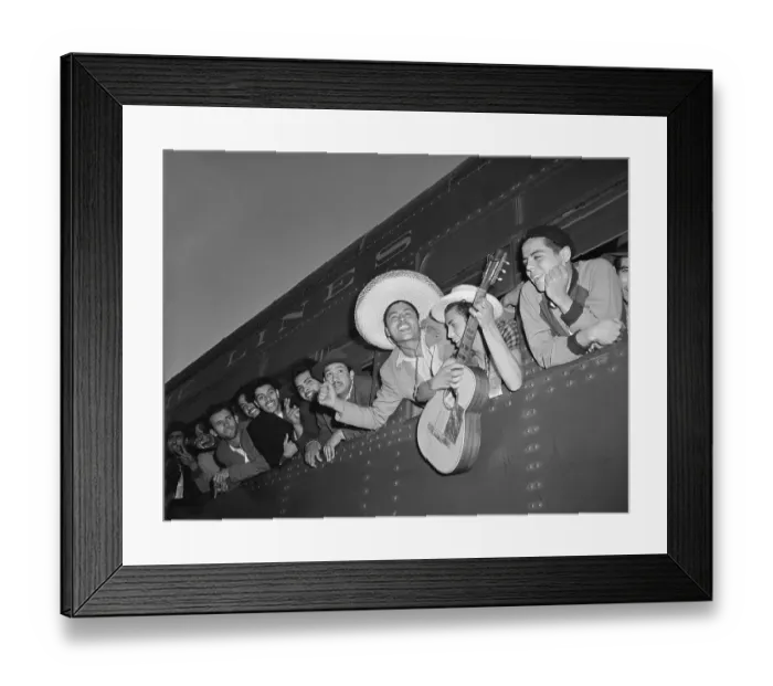 Framed Print : Mexican Migrant Workers On Train Framed Print : Mexican Migrant Workers On Train