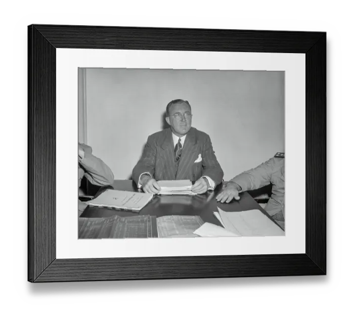 Framed Print : Charles E. Wilson of General Electric at His desk