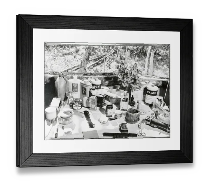 Framed Print : Nurse's Tent Dressing Table Framed Print : Nurse's Tent Dressing Table
