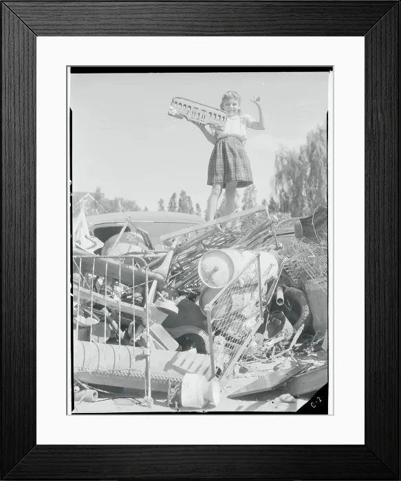 Framed Print : Grave Randall Displaying Train on Scrap Heap