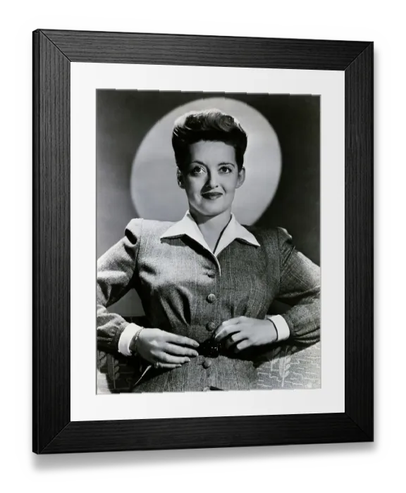 Framed Print : Bette Davis in Dress Suit Framed Print : Bette Davis in Dress Suit