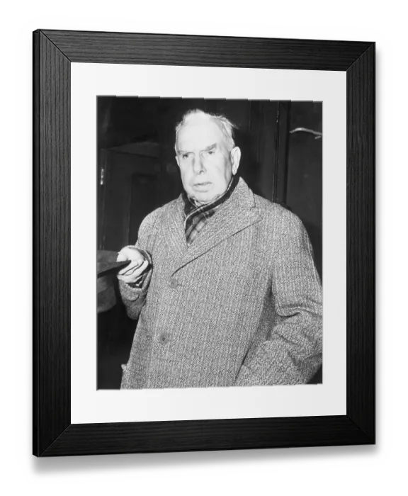 Framed Print : Theodore Dreiser with His Coat