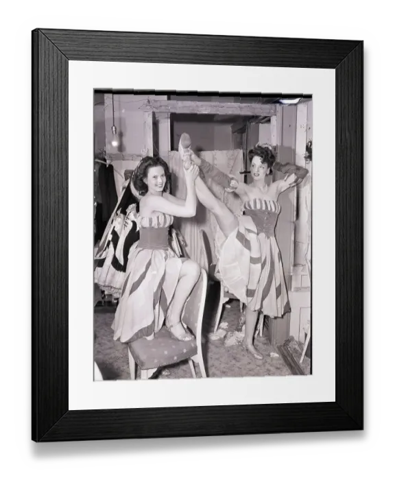 Framed Print : Women Helping Each Other Get Dressed Framed Print : Women Helping Each Other Get Dressed