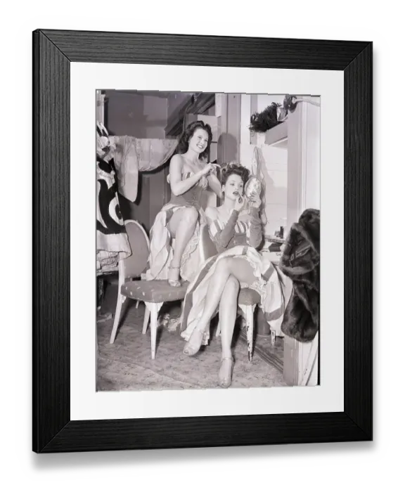 Framed Print : Showgirls Dressing for Night Show Framed Print : Showgirls Dressing for Night Show